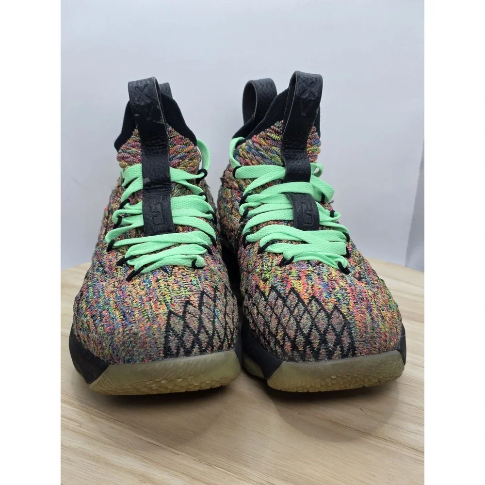 Youth Size 4Y Nike LeBron 15 Shoes Multicolor Flyknit Basketball 922811-901 Rare - Picture 2 of 9